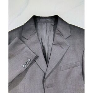 Vtg Emporio Armani Jacket Mens 36 Charcoal Gray Wool 3 Button Made Italy Blazer